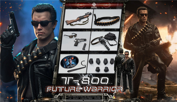 PRESENT TOYS 1/6 Terminator T800 Arnold Future Warrior Figur PT-sp39