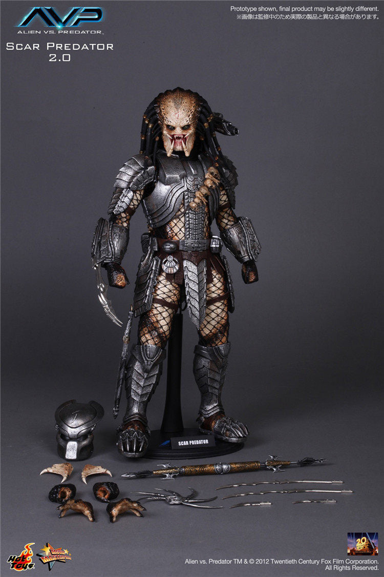 HOTTOYS 1/6 AVP Alien vs. Predator 2.0 Scar Actionfigur MMS190