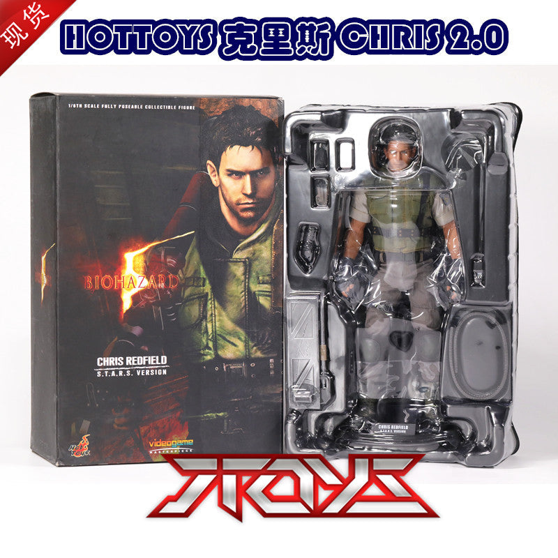 HOTTOYS 1/6 Resident Evil 5 Chris 2.0 Chris Vulcan Cannon Polizeiuniform Version Actionfigur
