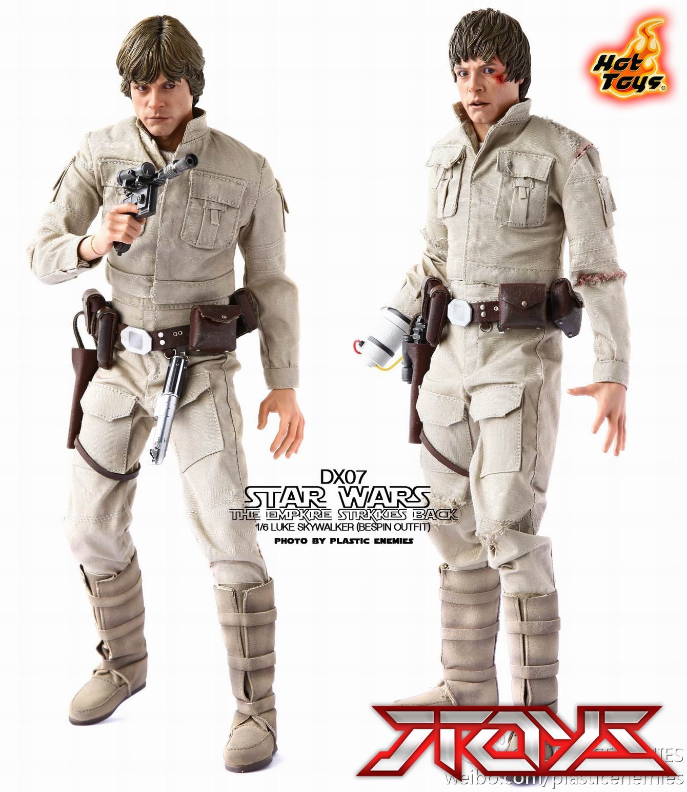 HT 1/6 Star Wars Luke Skywalker Doppelkörper-Doppelkopf-Skulptur Bewegliche Augen DX07 Actionfigur