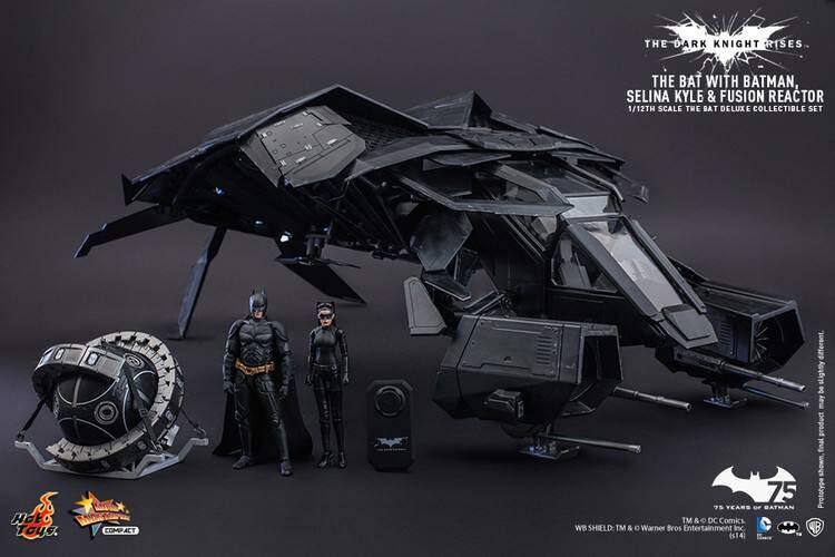 Hottoys HT 1/12 Batman 3 Bat Fighter Airplane Catwoman Batman Deluxe Edition Action Figure