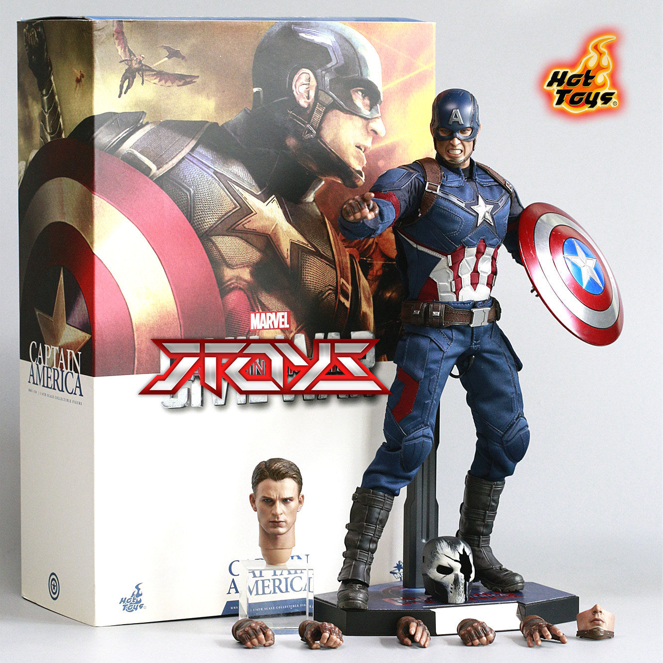 HOTTOYS HT 1/6 Captain America 3 Civil War HT Captain America 5.0 MMS350 Actionfigur