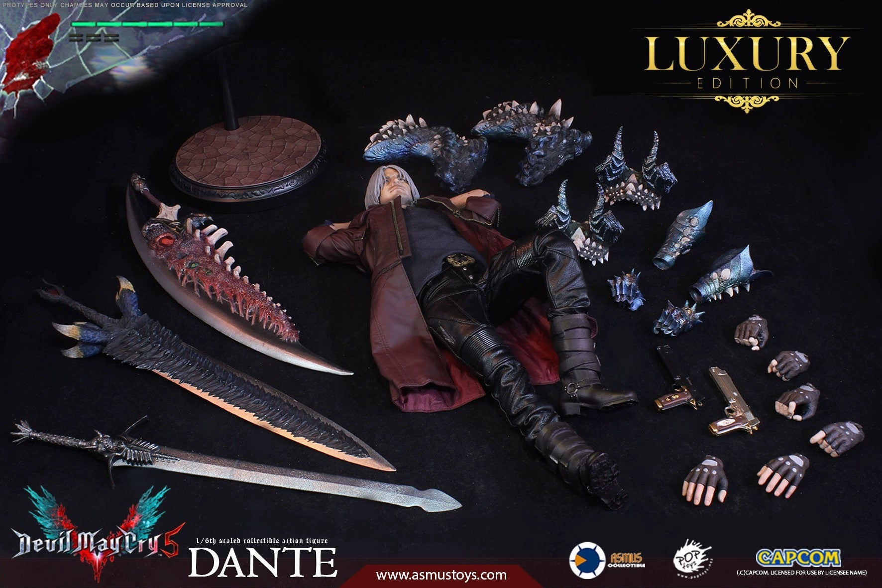 Asmus Toys 1/6 Dämonenjäger Devil May Cry 5 Dante Figur Deluxe Edition DMC502LUX Actionfigur
