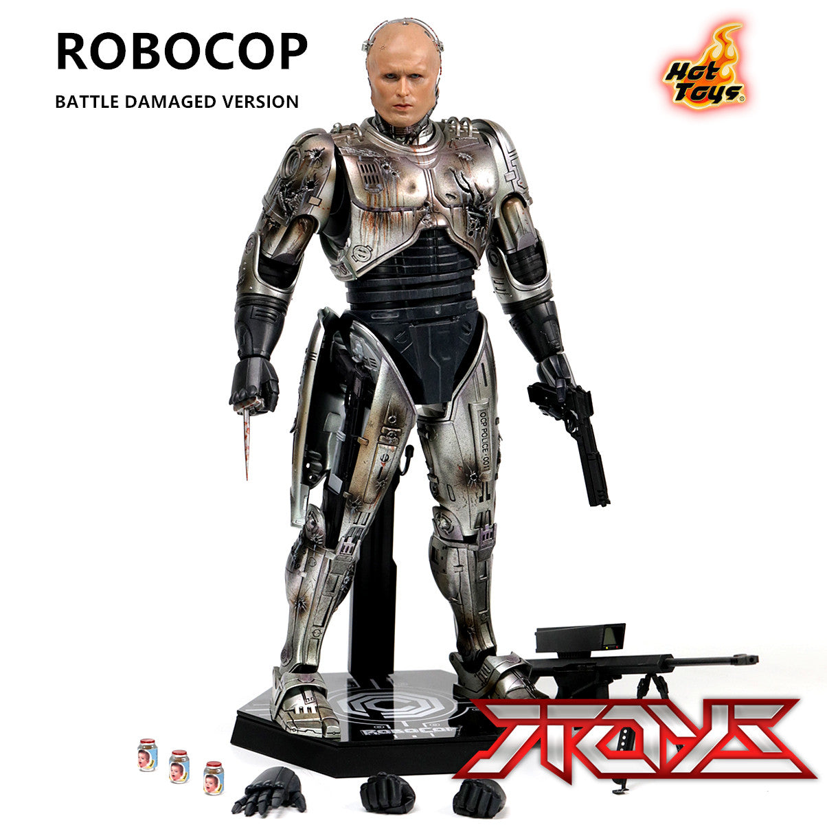 HT HOTTOYS Murphy 1/6 RoboCop Battle Damaged Version MMS265 Actionfigur