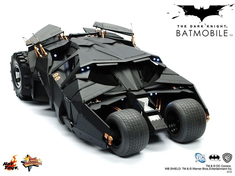 HotToys HT 1:6 Black Batmobile DX12 Batman Dark Knight Fahrzeug MMS69 Actionfiguren