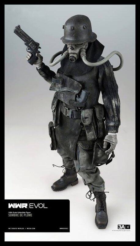 3A WWR EVOL SOMBRE DE PLUME — Schwarzer Doppelnasen-Marquis (ThreeA)