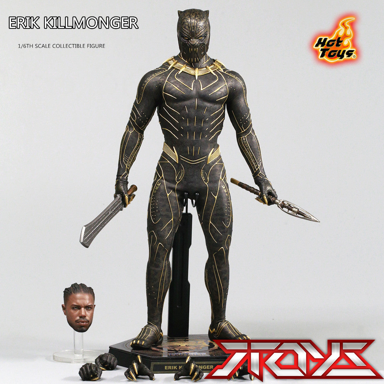HOTTOYS HT 1/6 MMS471 Black Panther Killmonger Leopard Eric Actionfigur