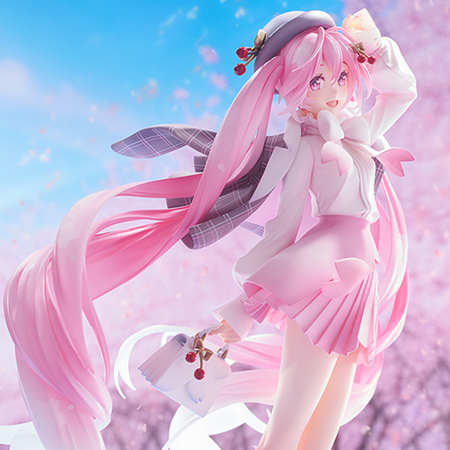 28cm GSC Hatsune Miku Sakura Miku Rella Original Illustration Cherry Blossom Viewing Outfit Figure