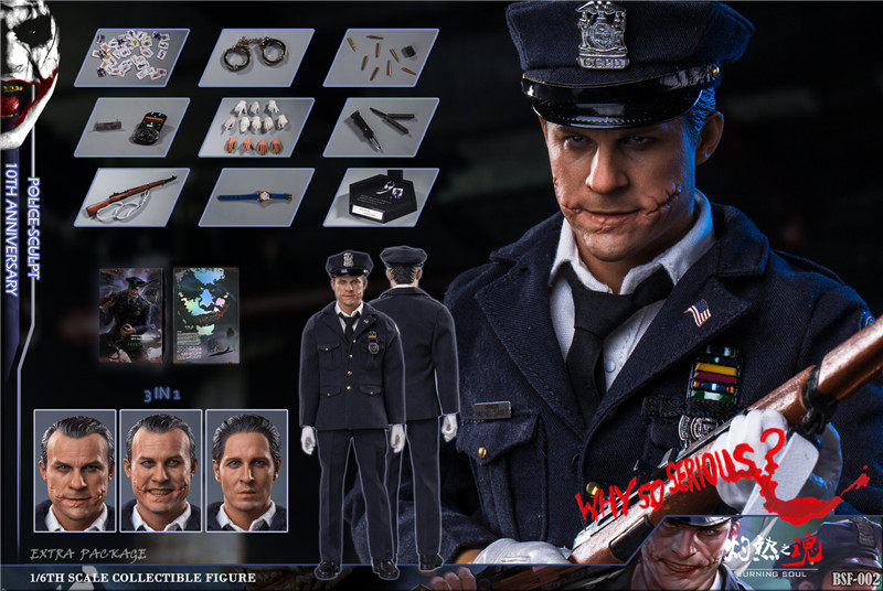 Searing Soul 1/6 Soldier Police Clown BSF002 Batman Heath Ledger JOKER Action Figure