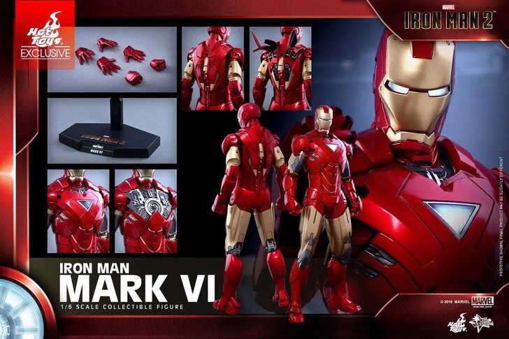 HotToys HT 1/6 Iron Man 2 MK6 2.0 Shanghai Disney Sonderedition Modellfigur