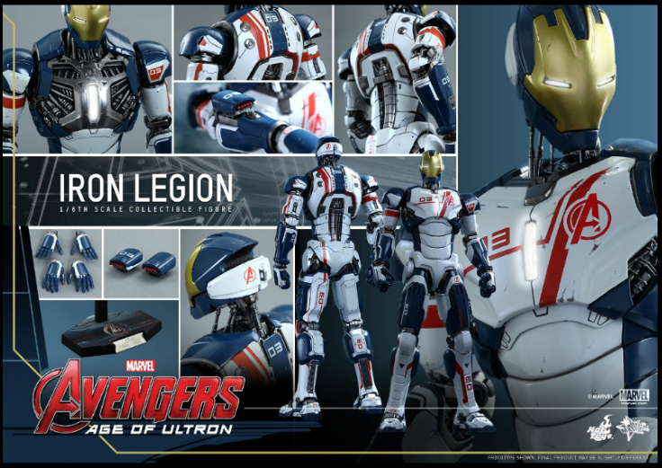 HT 1/6 Avengers 2 Age of Ultron Iron Legion MMS299 Actionfigur