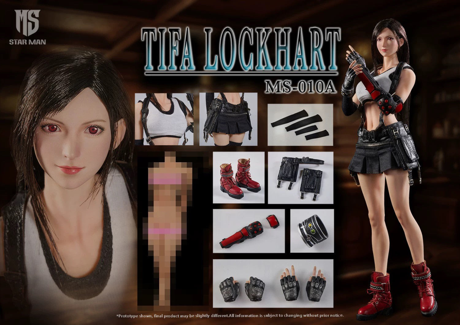 STAR MAN Tifa Rock-Version & Kleid-Version 1/6 bewegliche Figur