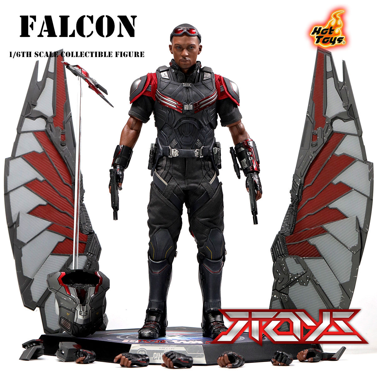 HotToys HT 1/6 Civil War Captain America 3 Falcon Winter Soldier 2.0 FalconMMS361 Actionfiguren