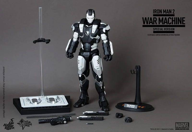 Hottoys HT 1/6 Iron Man 2 War Machine Cow MILK MK1 Limited Panda Special Edition Actionfigur