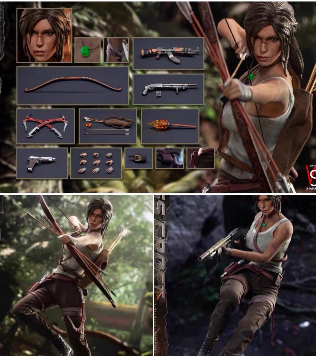 SWtoys 1/6 FS061 Tomb Raider Lara Croft Miss Croft Actionfigur