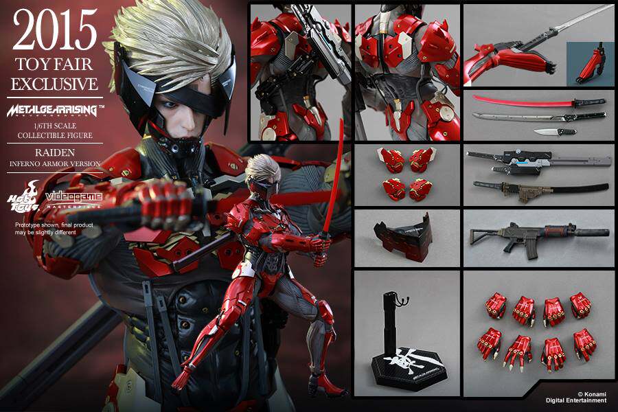 HT hottoys Metal Gear Rising Revengeance Red Hellfire Thunder Limited VGM19 Actionfigur