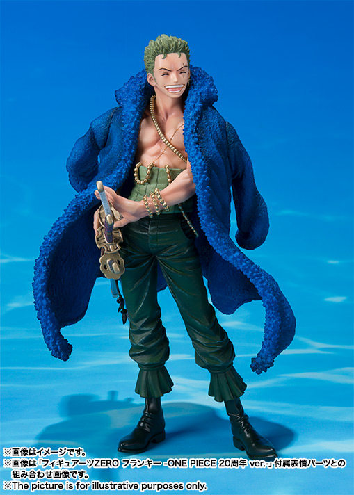 Bandai FZ (Figuarts ZERO) — One Piece 20th Anniversary Edition: Blue Outfit Zoro (Gedenkversion)