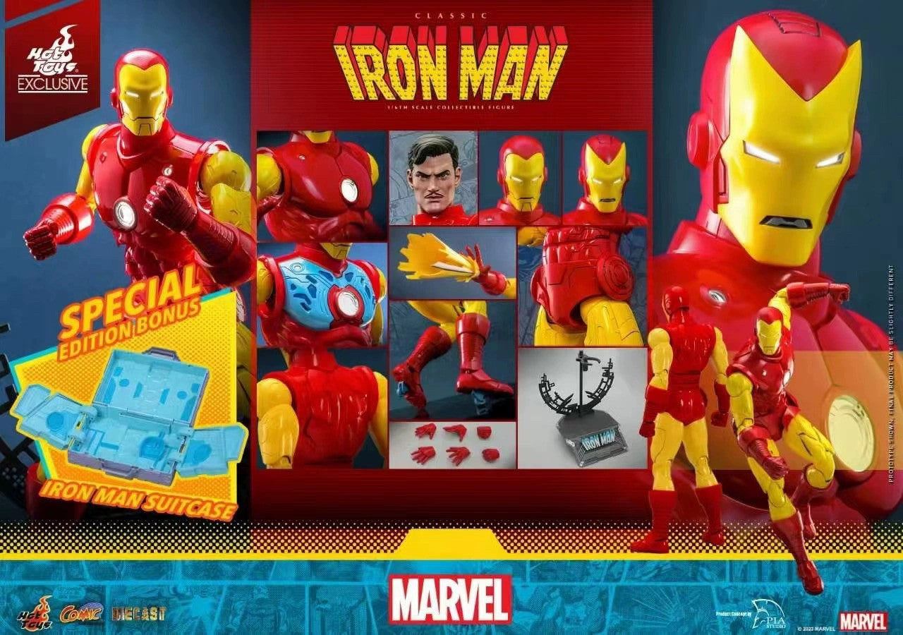 HT CMS014D57B 1/6 Marvel Comics Classic Iron Man Modellfigur Bewegliche Figur