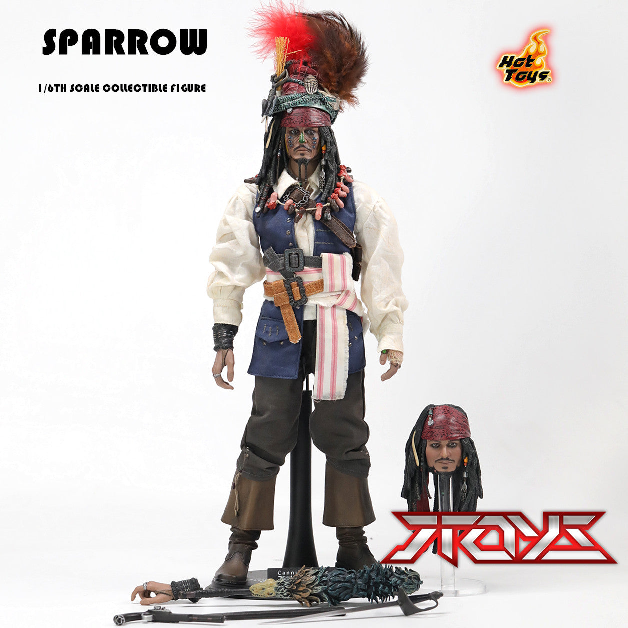 HT HOTTOYS 1/6 Pirates of the Caribbean Häuptling Edition Captain Jack Sparrow Afrikanischer Dschungel Edition DX06