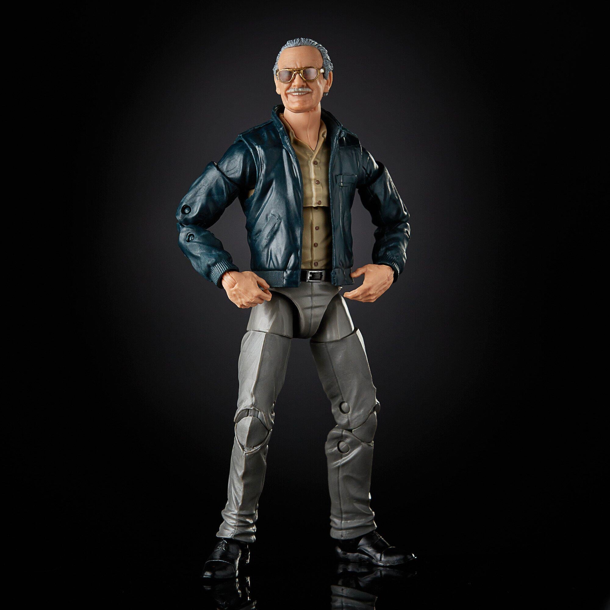 Marvel Legends Stan Lee Action Figure — Includes Signed Captain America Shield