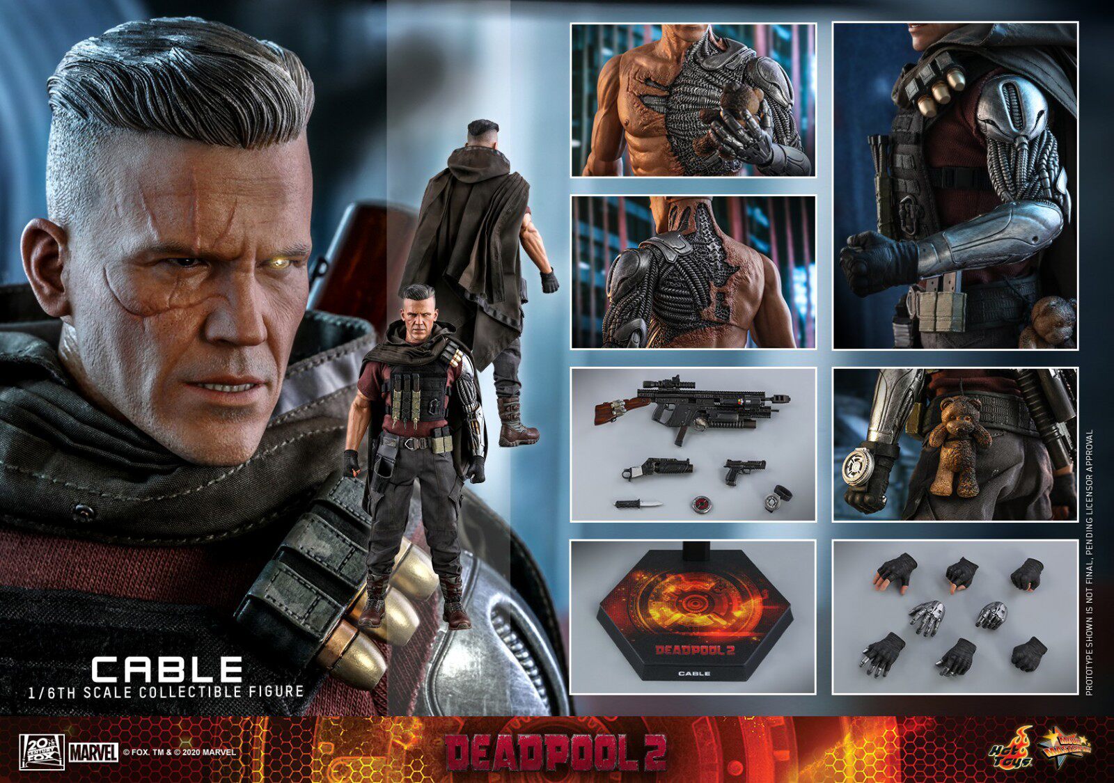 HT 1/6 MMS583 Deadpool 2 Cable Actionfigur