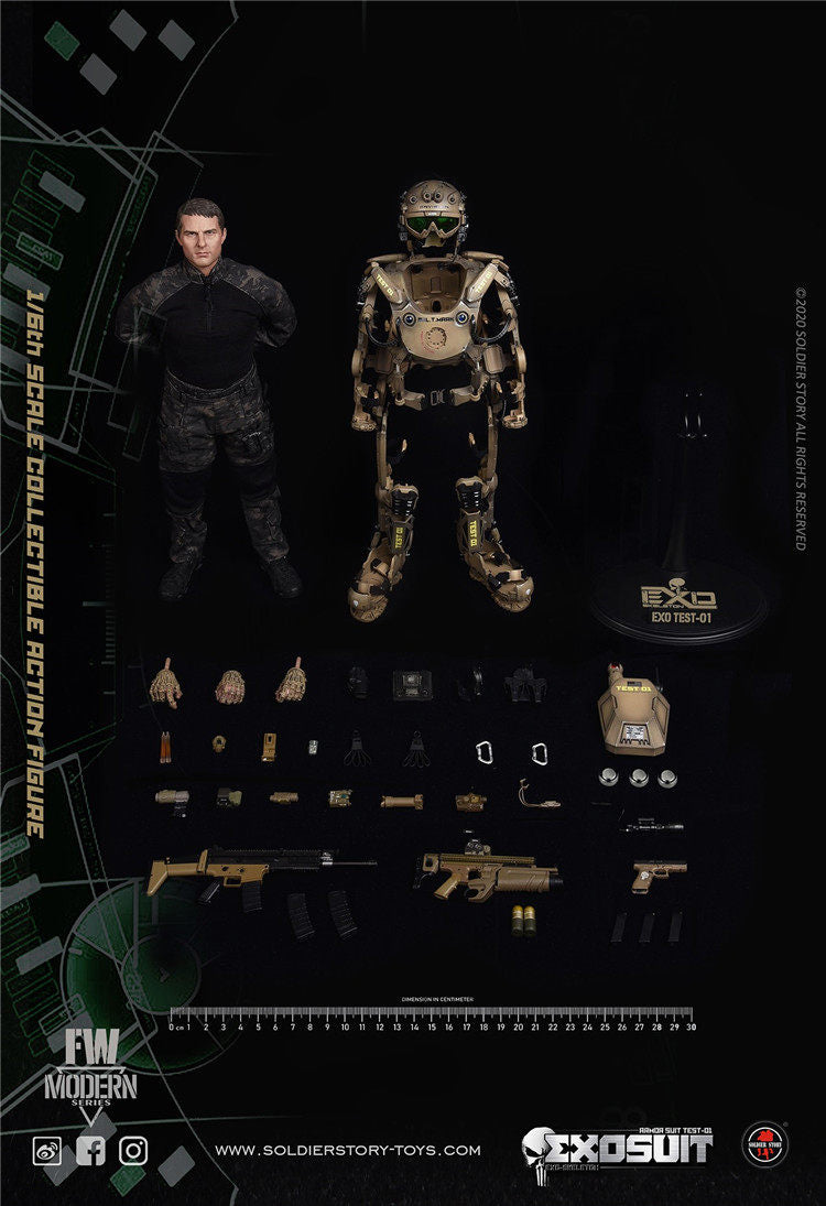 SoldierStory 1/6 Individueller Exoskelett-Rüstungsanzug Edge of Tomorrow Soldat Puppe SS122