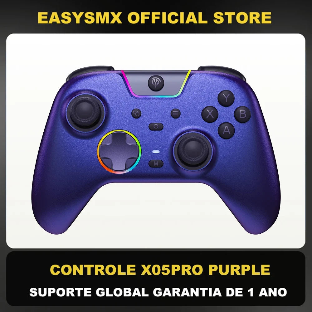 EasySMX X05 Pro Bluetooth Gamepad Controller Compatible with PC/Phone/Switch/TV/Steam, Dual Rumble Motors, Limited Purple