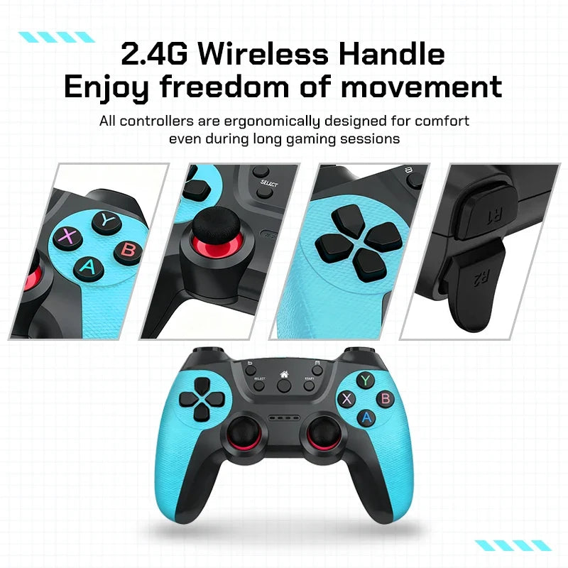 U36 128GB Wireless Gamepad S905 Retro Gaming Console Pre-loaded with 50,000+ Games HDMI Supports 40+ Classic Emulators For PS1
