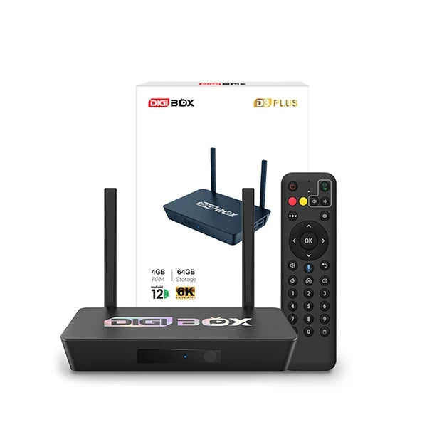 [Genuine] DIGIBOX D6 MAX Android TV Box Hot Sell in Japan,USA, Compatible Upgraded from D3 PLUS, Similar to EVPAD 11P Function