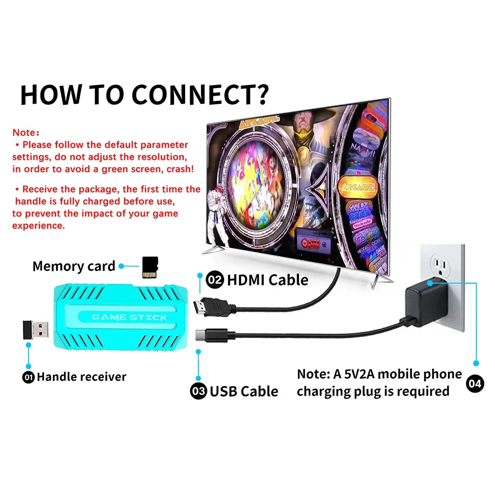 U36 128GB Wireless Gamepad S905 Retro Gaming Console Pre-loaded with 50,000+ Games HDMI Supports 40+ Classic Emulators For PS1