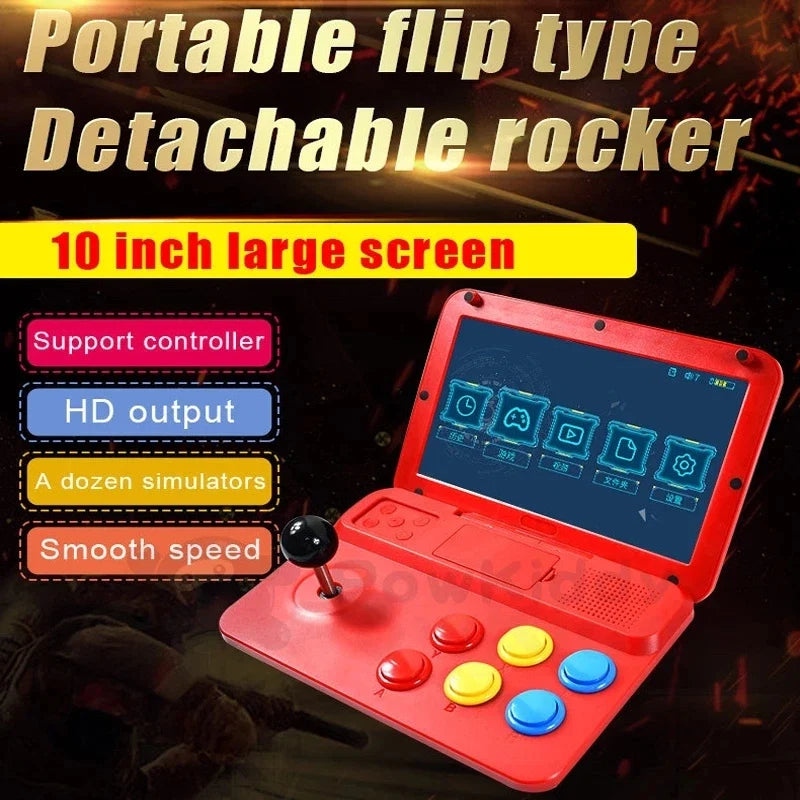 Powkiddy 64G A13 10 Inch Large Screen Detachable Joystick Retro Game Players High-definition Retro Mini Game Machine Gift