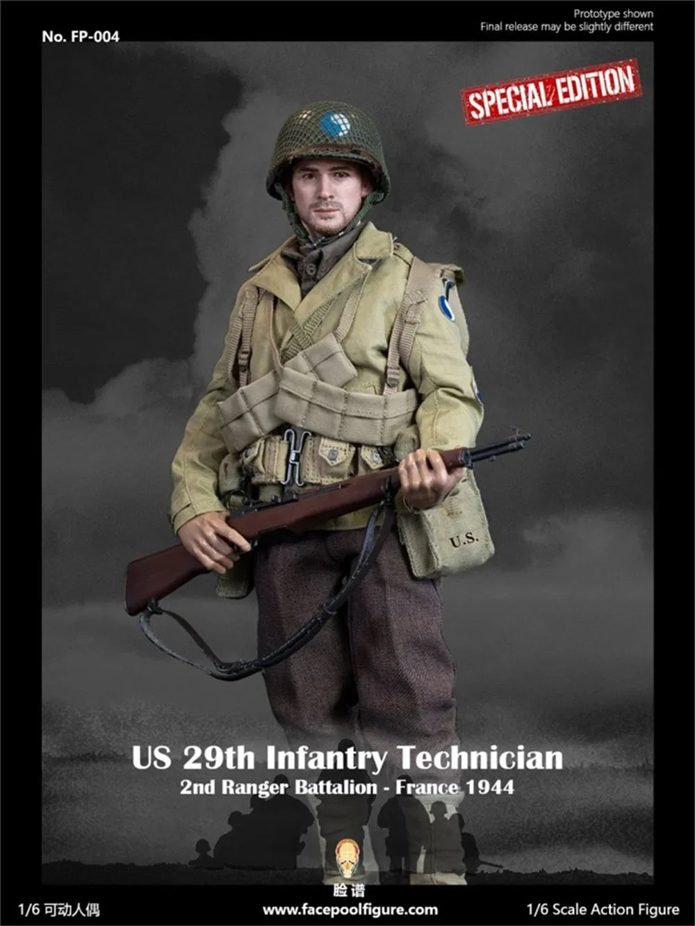 Facepoolfigure FP004B 1/6th US 29th Technician 2nd Ranger Battation France 1944 War No Body For Fans Collect