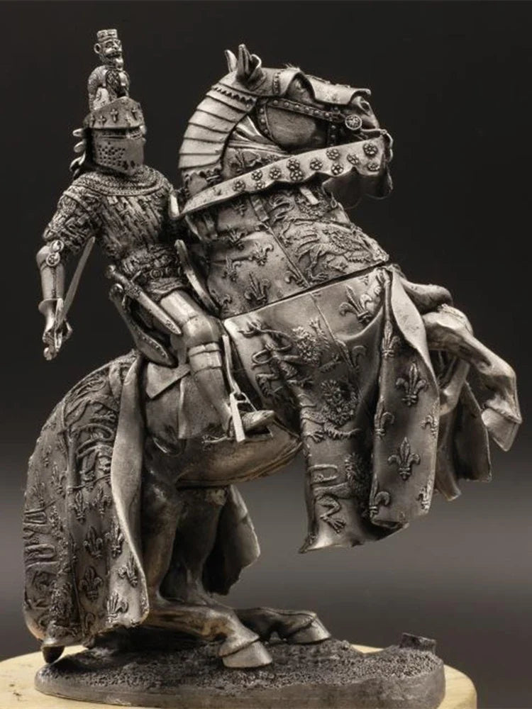 Black Prince Edward 1/24 Scale Ancient Soldier Figurine Tin Metal Home Desktop Decoration England Theme Customized Gift