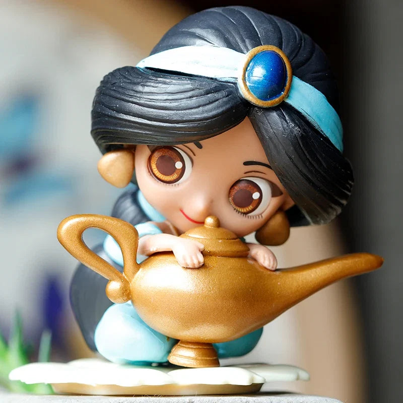 Disney Aladdin Lamp Jasmine Princess Doll  Figure Toys Dolls Children PVC Figurine Model Decoration Collect for kid gift