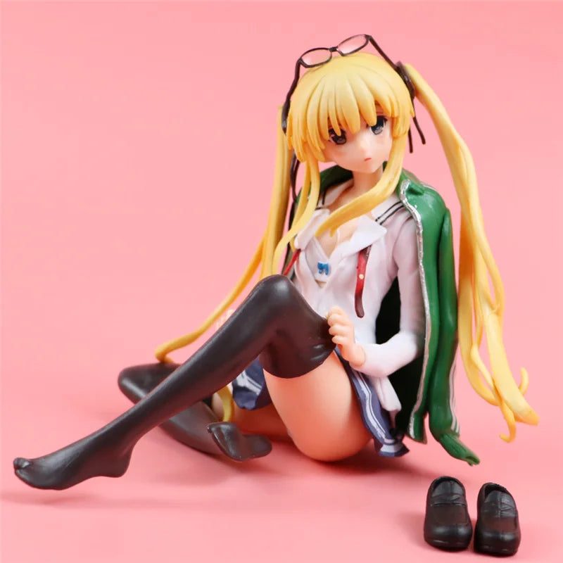 Japan New 24cm Yosuga no Sora Figure PVC Action Anime Doll Model Toys cute white suspender skirt Figure for girl gift