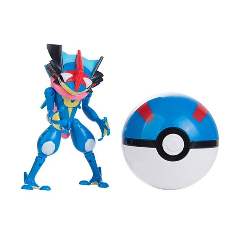 New Pokemon Figures Genuine Original Box Pikachu Charizard Greninja Pocket Monster Pokeball Action Deformation Model Toys Gift