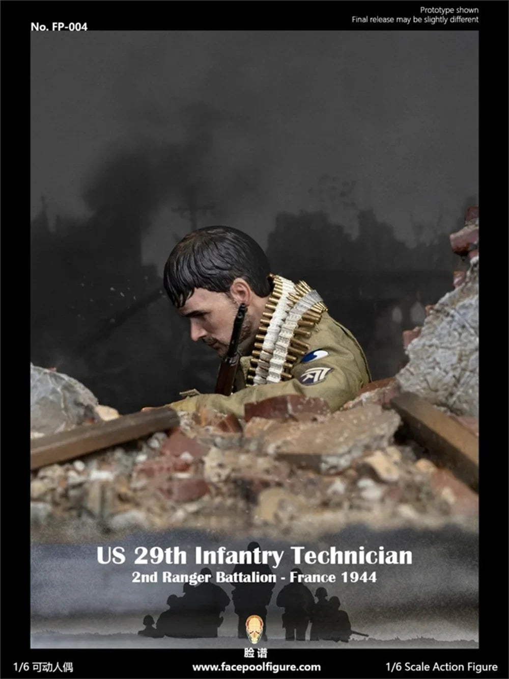 Facepoolfigure FP004B 1/6th US 29th Technician 2nd Ranger Battation France 1944 War No Body For Fans Collect