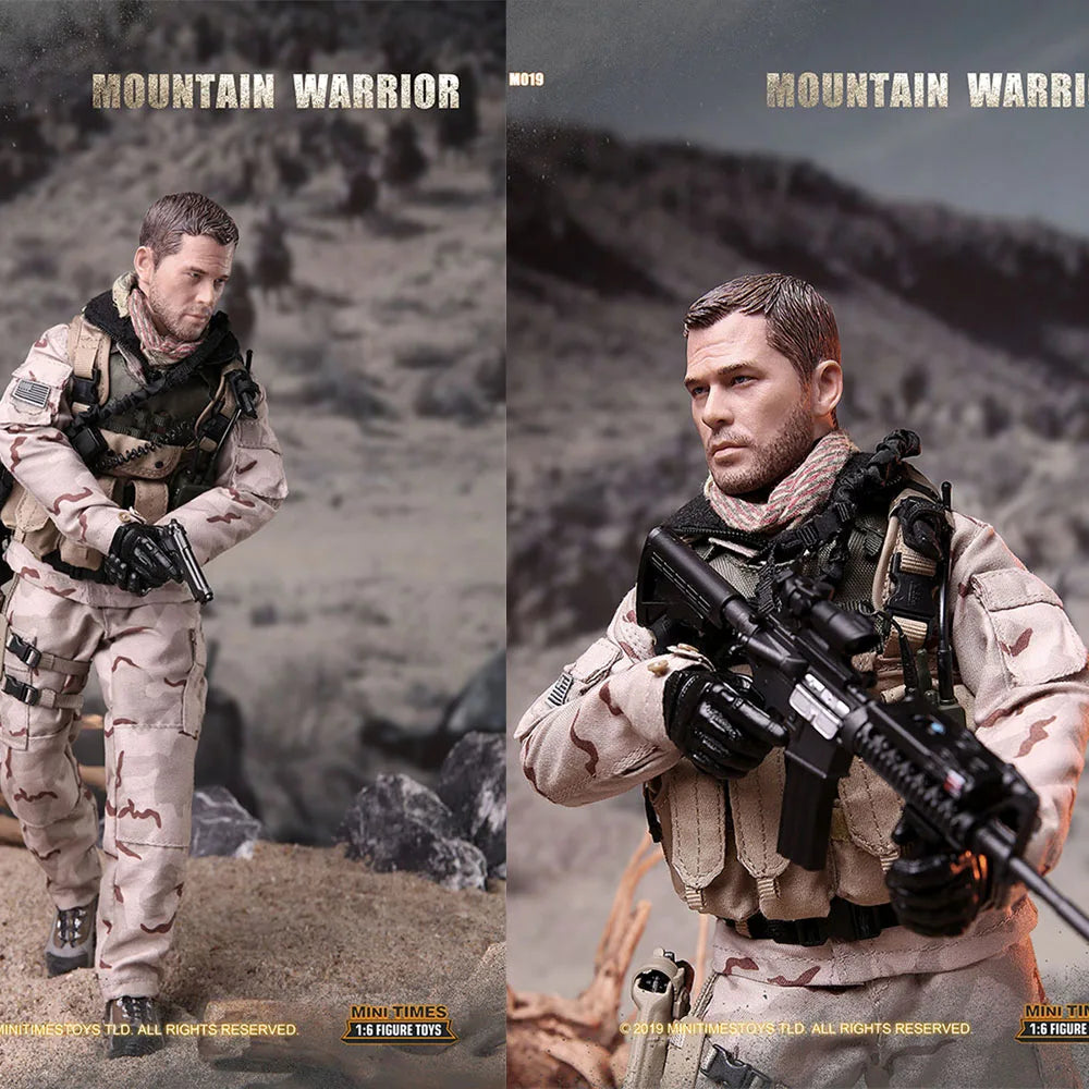 M019 1/6 Male Soldier Special Forces Commando Captain With Tactical Vest Hat Scarf Coat 12'' Action Figure Model Collection