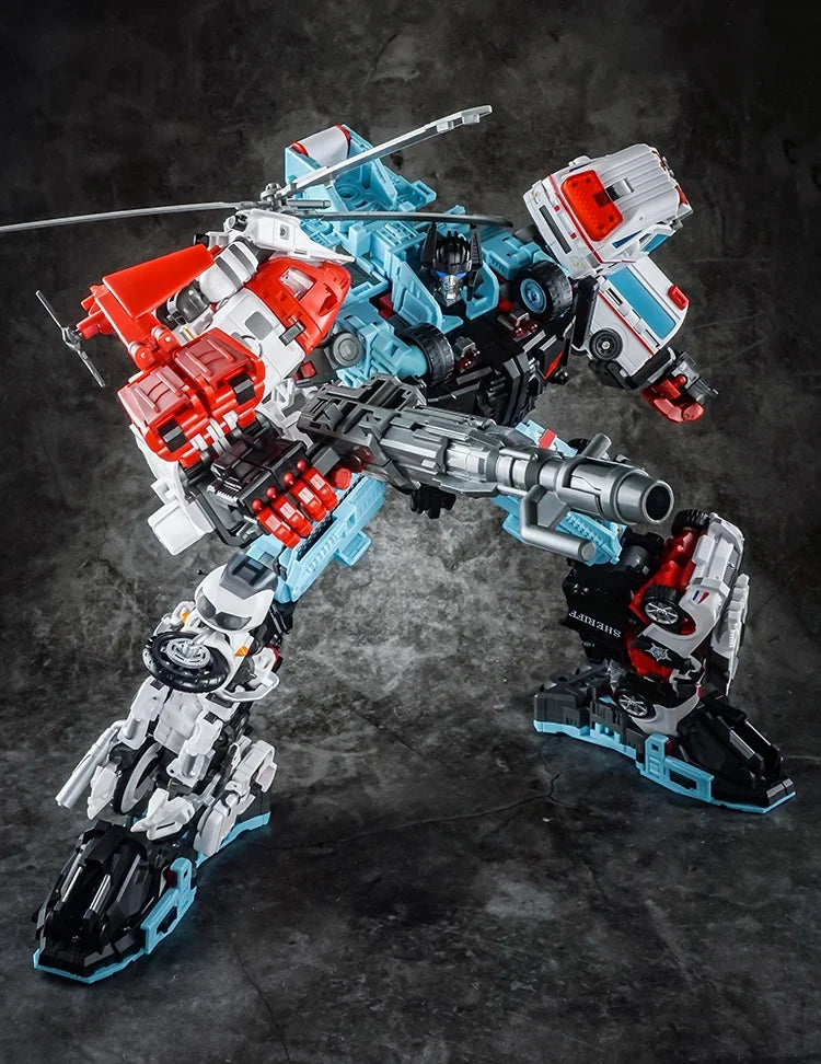Transformation 5 In 1 Defensor Yes Model  YM-17 YM17 Vulcan Hot Spot  KO Action Figure Robot Model Collection Deformed Toys