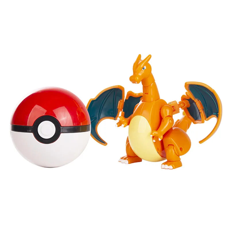 New Pokemon Figures Genuine Original Box Pikachu Charizard Greninja Pocket Monster Pokeball Action Deformation Model Toys Gift