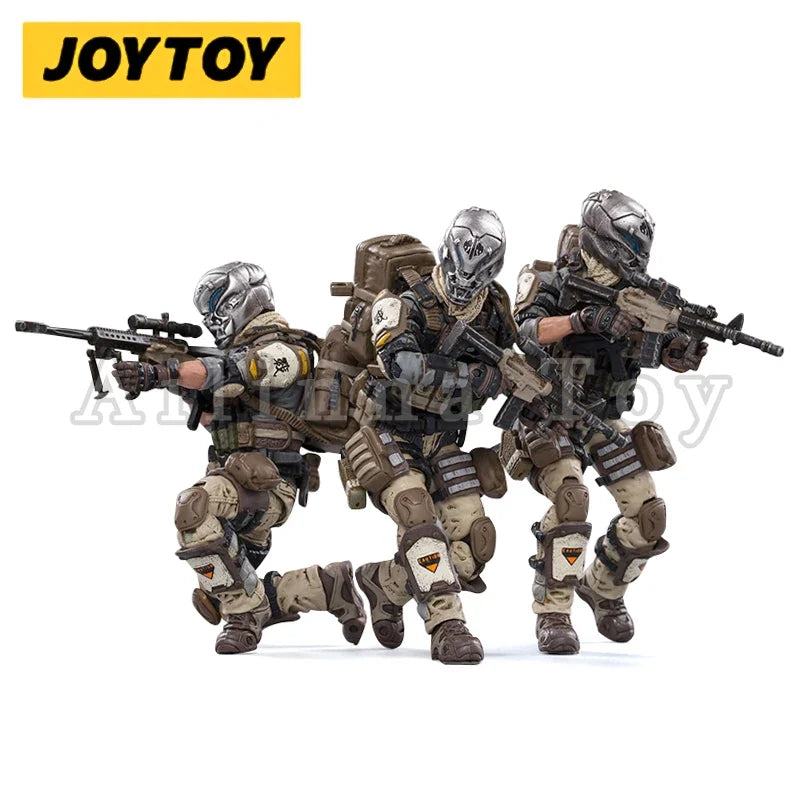 JOYTOY 1/18 3.75inches Action Figure (3PCS/SET) Desert Skull Field Squad Anime Collection Model Toy For Gif