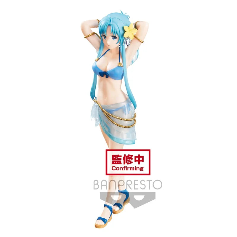Judai 22cm Original Banpresto Sword Art Online ALO Yuuki Asuna Elf Swimsuit Anime SAO PVC Action Figure Model Doll Toys