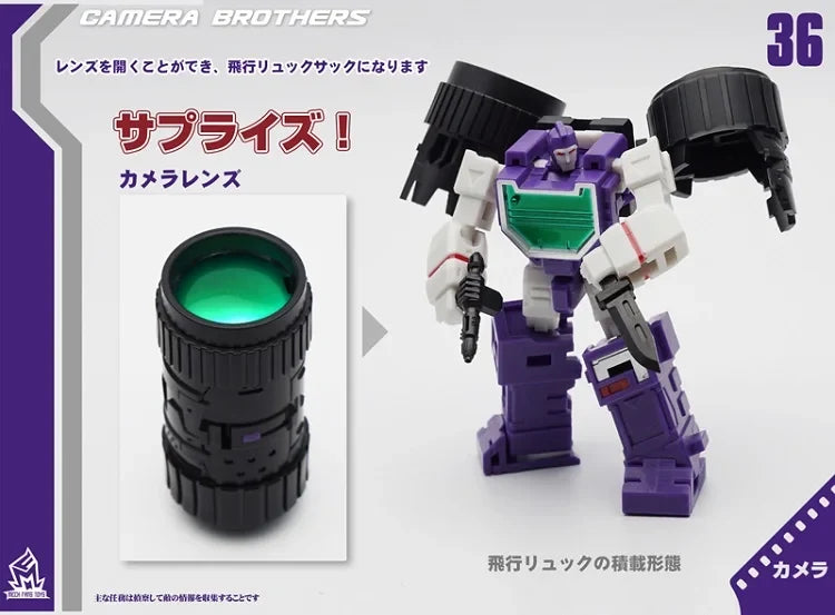 Transformation Camera Brothers MFT MF36 G1 Model Robots Deformed Toy Mini Action Figure Pocket MF-36 Toys Kid Collection Gift