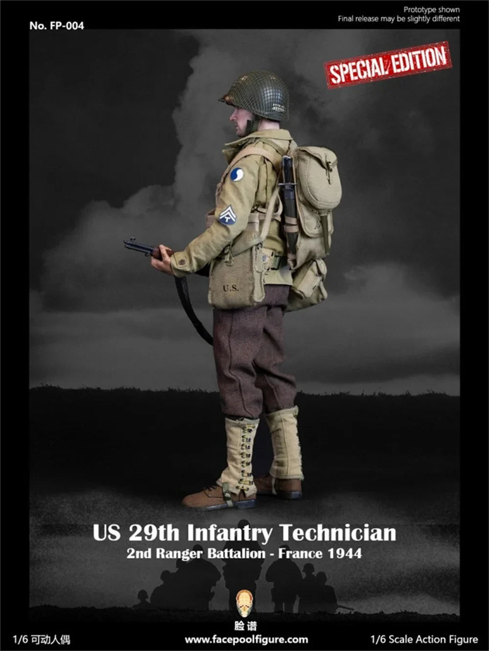 Facepoolfigure FP004B 1/6th US 29th Technician 2nd Ranger Battation France 1944 War No Body For Fans Collect