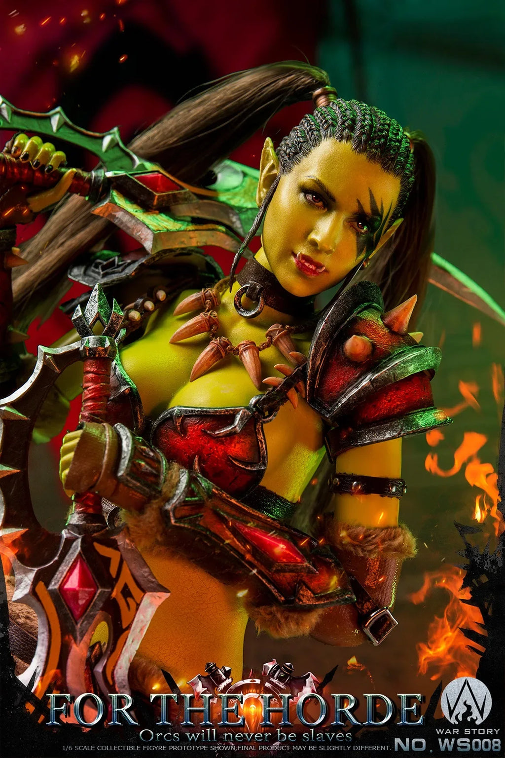 War Story Ws008 1/6 Female Solider Orc Assassin Classic Anime Online Game Green Warrior Full Set 12Inch Action Figure Model