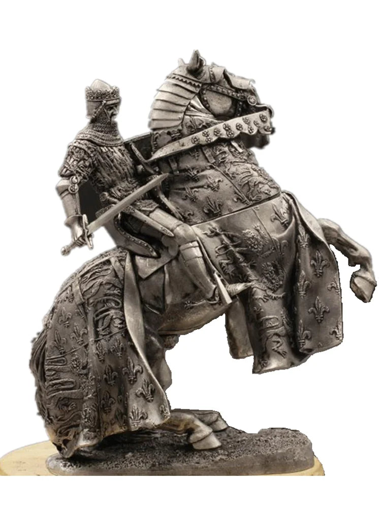 Black Prince Edward 1/24 Scale Ancient Soldier Figurine Tin Metal Home Desktop Decoration England Theme Customized Gift