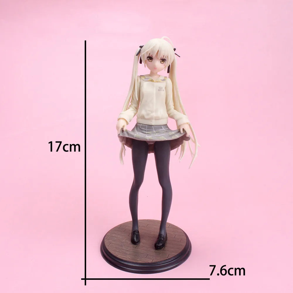 Japan New 24cm Yosuga no Sora Figure PVC Action Anime Doll Model Toys cute white suspender skirt Figure for girl gift