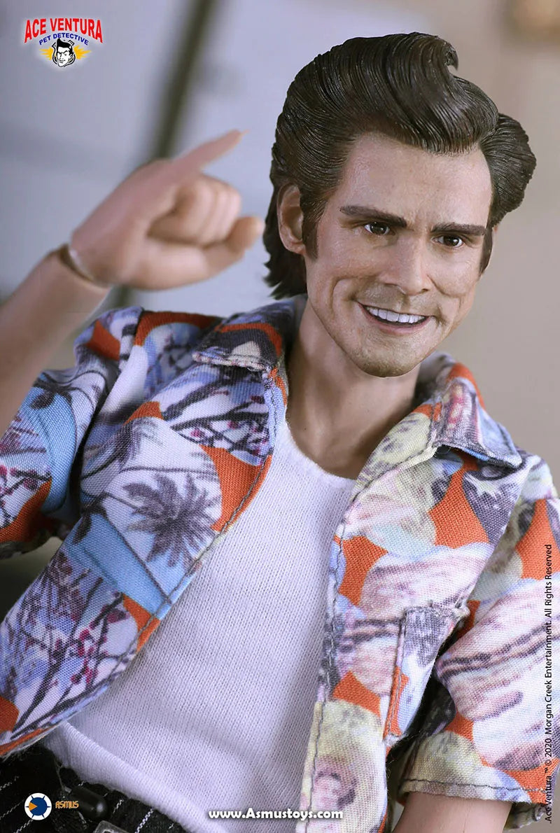In Stock 1/6 Scale Asmus Toys ACE01 Pet Detective Jim Carrey Head Body Clothes 12 inches Action Figure Model for Fans Gifts