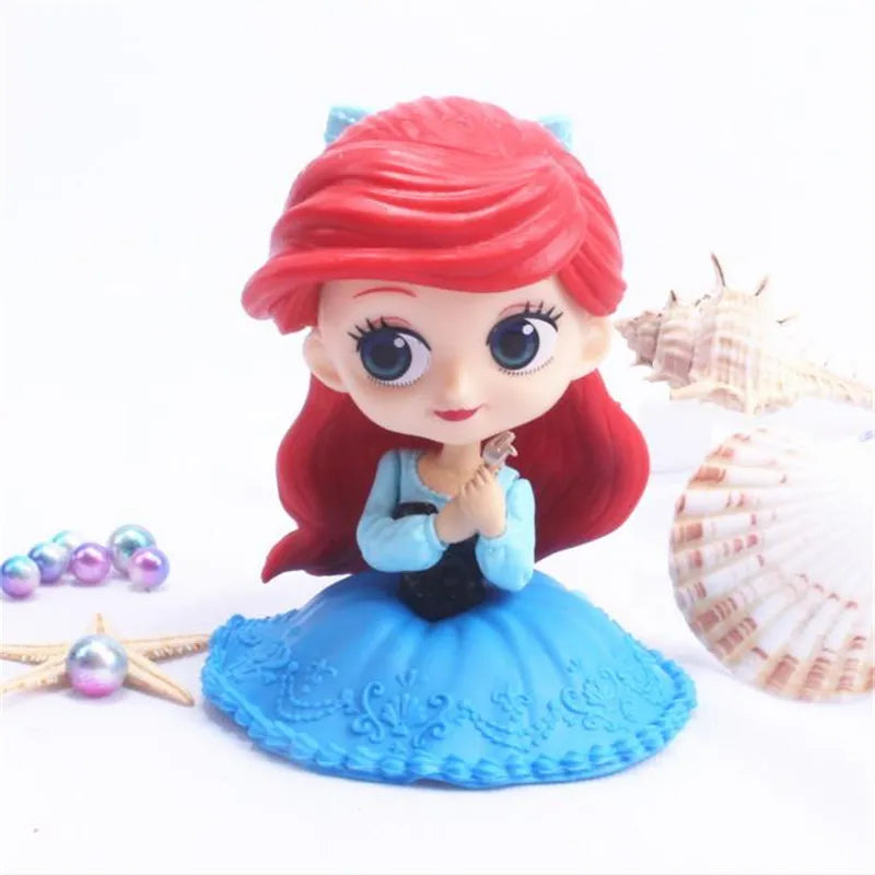 14 style Princess Q Posket  Mermaid Tinker Bell Cinderella Action Figures PVC Model Dolls decor birthday party Kids Toy