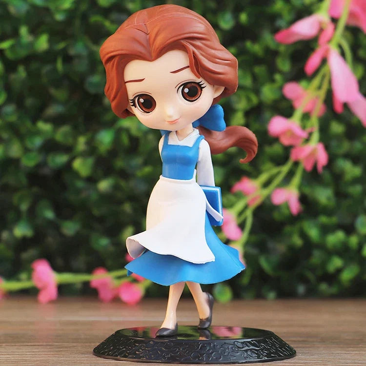 Q Posket Cute Big Eyes Rapunzel jenny Mermaid princess PVC Anime Dolls Collectible Q Version Model Toy birthday present